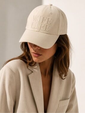 Miss To Mrs Cream Embroidered Bridal Baseball Cap Hat OS